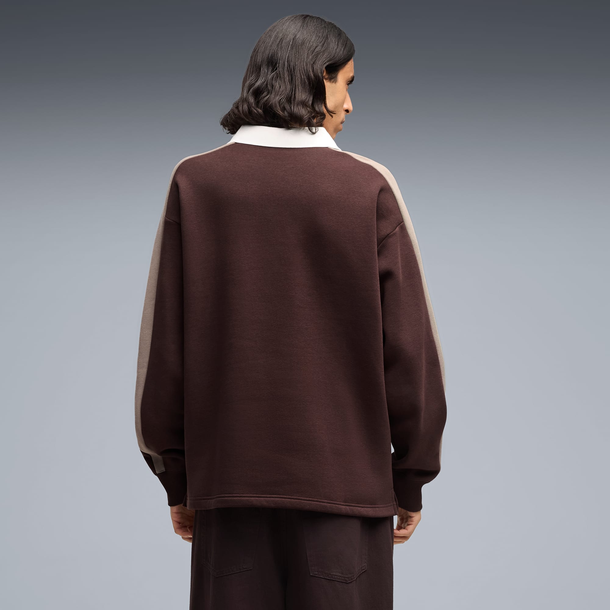 T7 Relaxed Polo Sweatshirt mit Rundhalsausschnitt Herren - Chocolate Fondue