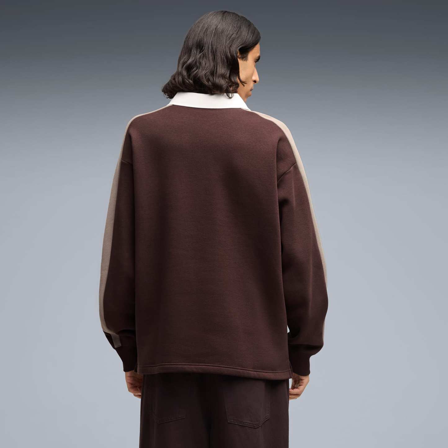 T7 Relaxed Polo Sweatshirt mit Rundhalsausschnitt Herren - Chocolate Fondue
