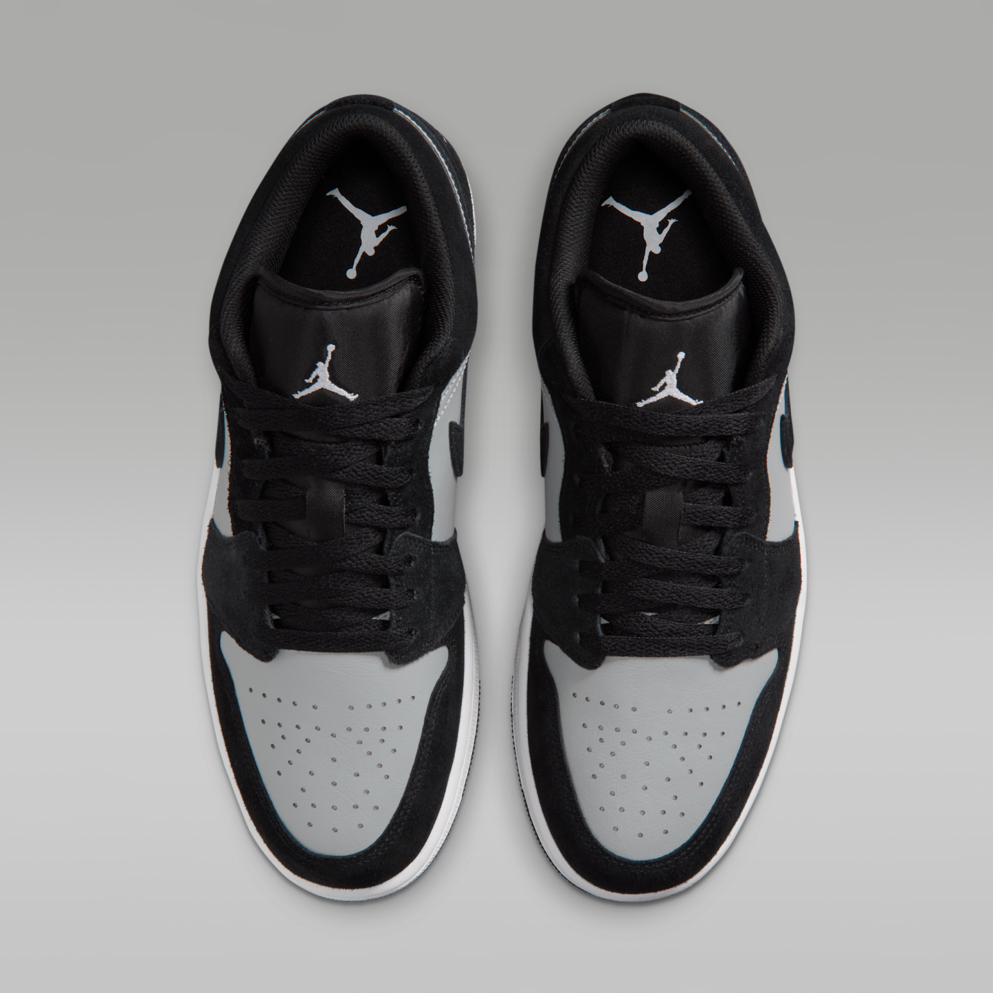 Air Jordan 1 Low - Μαύρο/Light Smoke Grey/Λευκό - 4