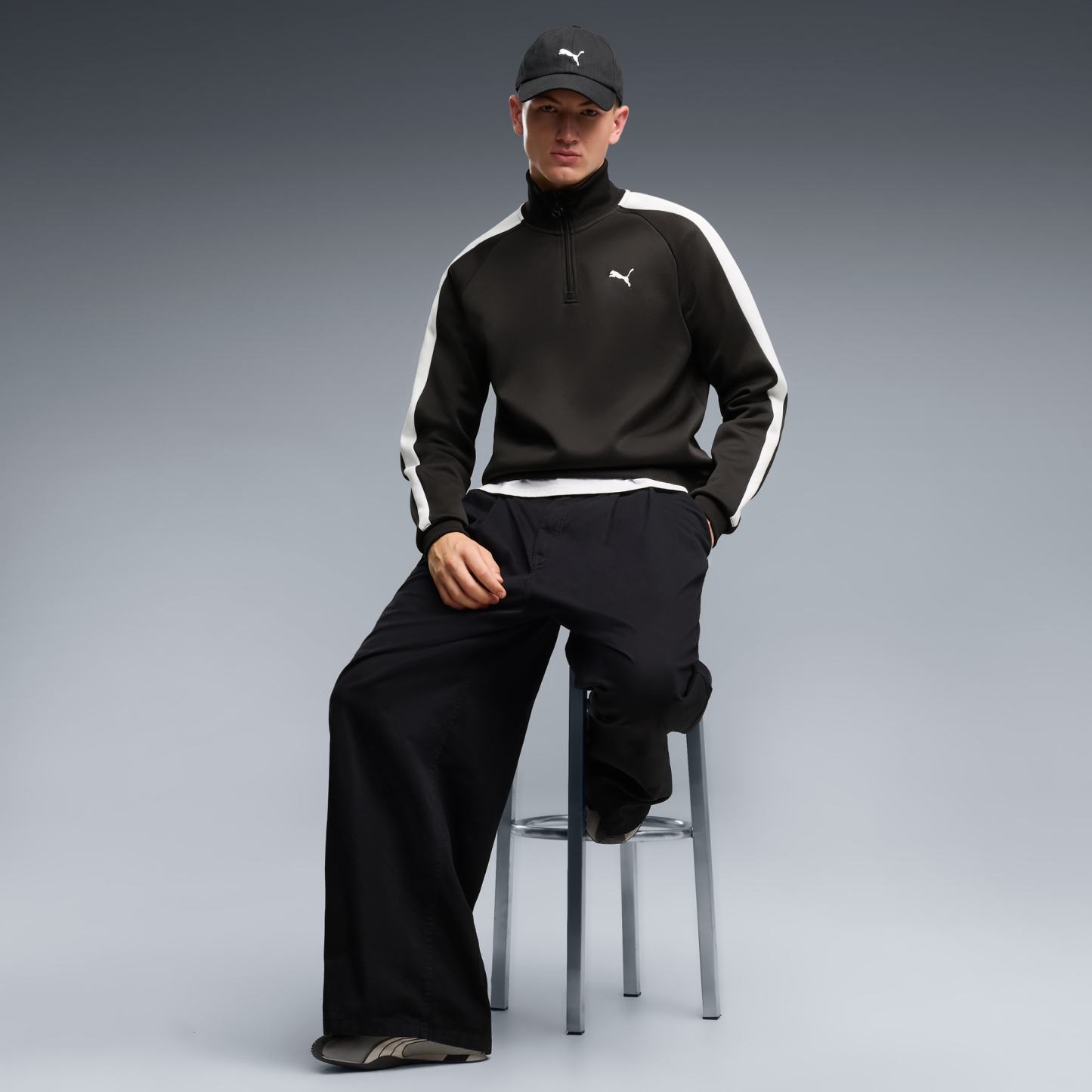 T7 Always On Trainingsjacke mit Reißverschluss bis zum Hals Herren - PUMA Black