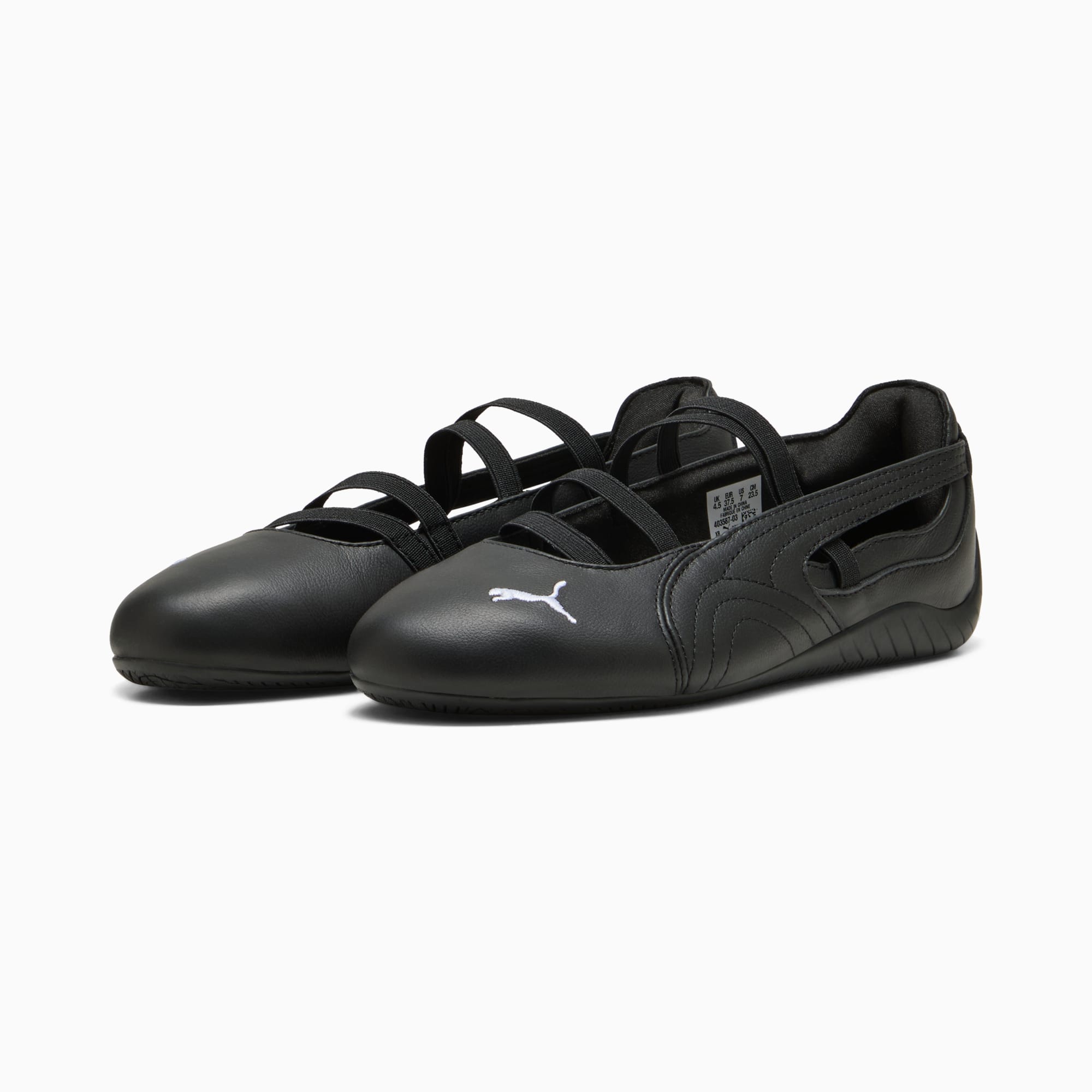 Speedcat Ballet Lederschuhe Damen - PUMA Black-PUMA White