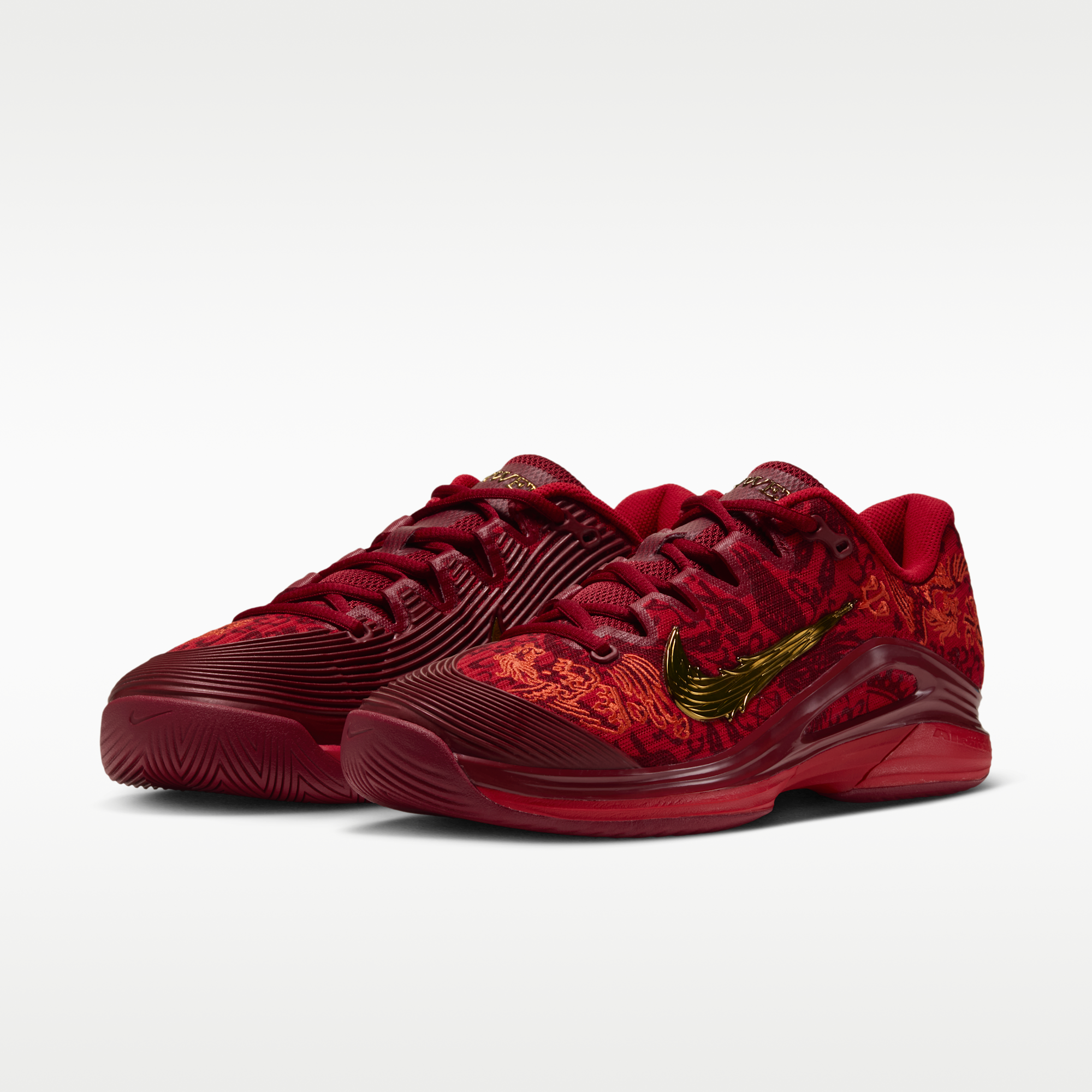 Nike Vapor 12 "Qinwen Zheng" - University Red/Tough Red/Picante Red/Metallic Gold - 5