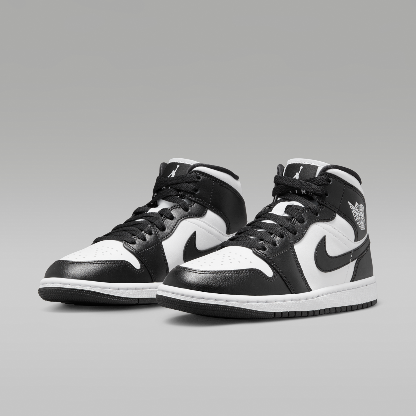Air Jordan 1 Mid - Λευκό/Λευκό/Μαύρο - 5