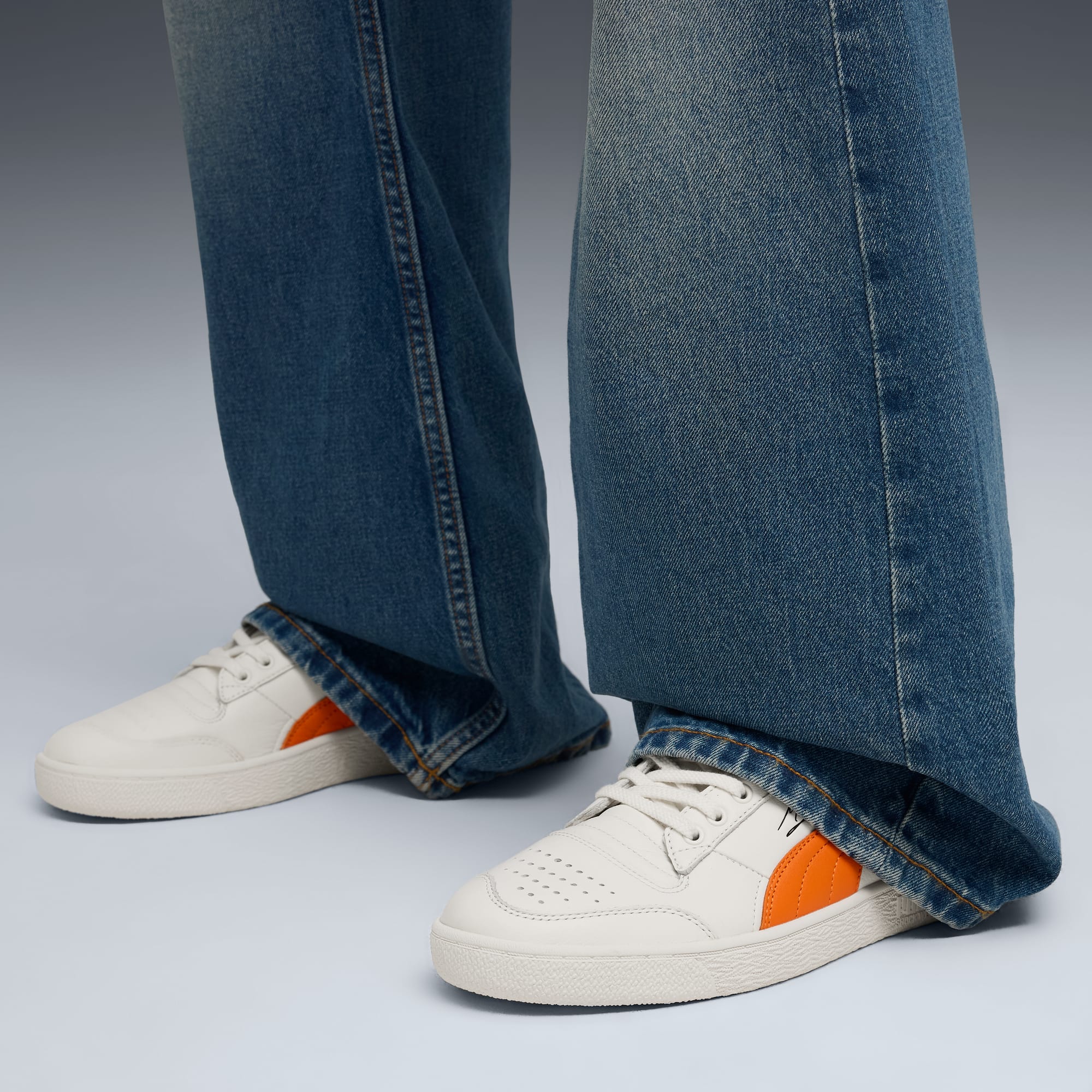 Majesty Sneakers Unisex - Warm White-Orange Poppy