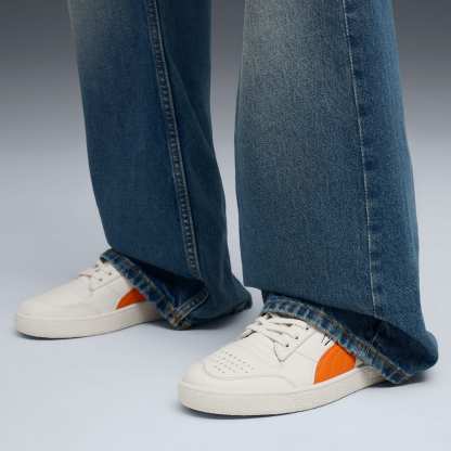 Majesty Sneakers Unisex - Warm White-Orange Poppy