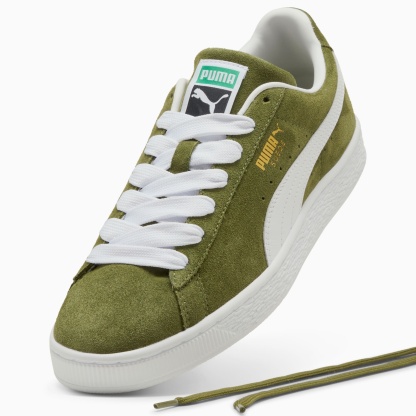 Suede Classic Sneakers Unisex - Olive Green-PUMA White
