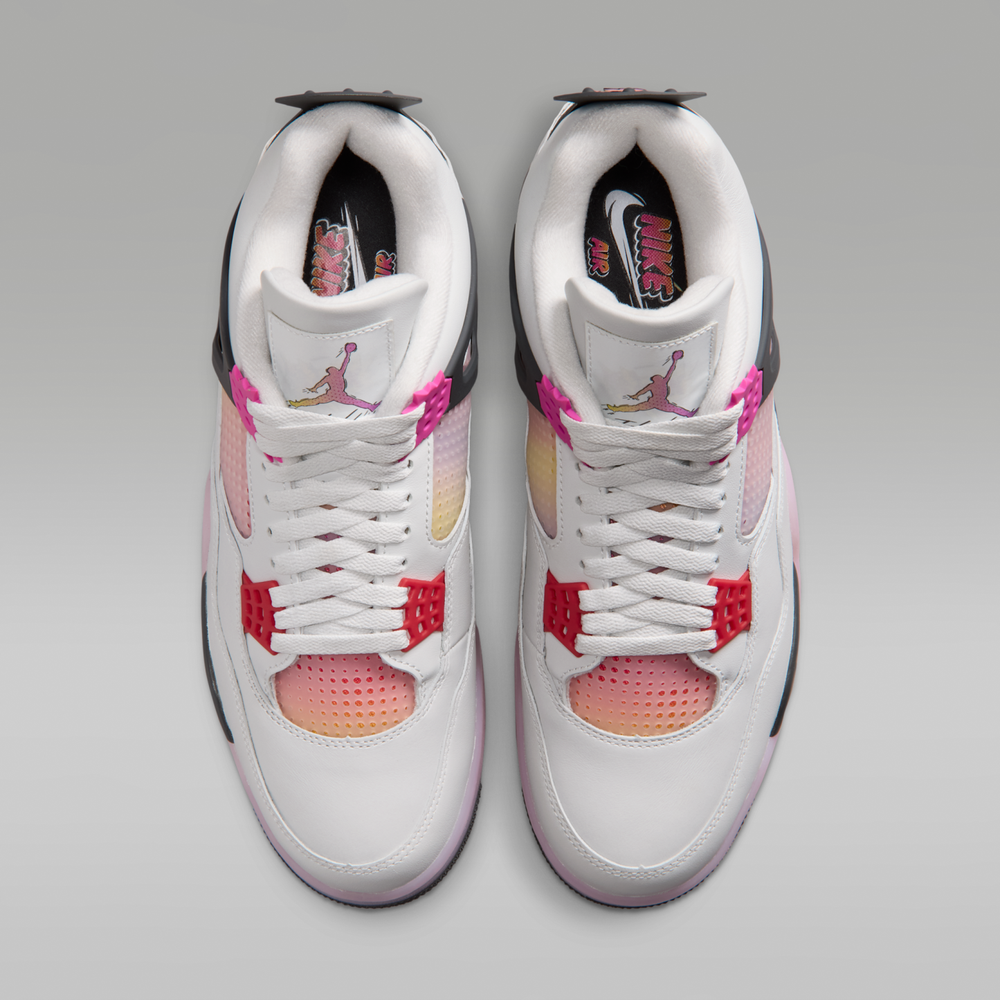 Air Jordan 4 Retro "Comic" - Off White/Anthracite/Fire Pink - 4