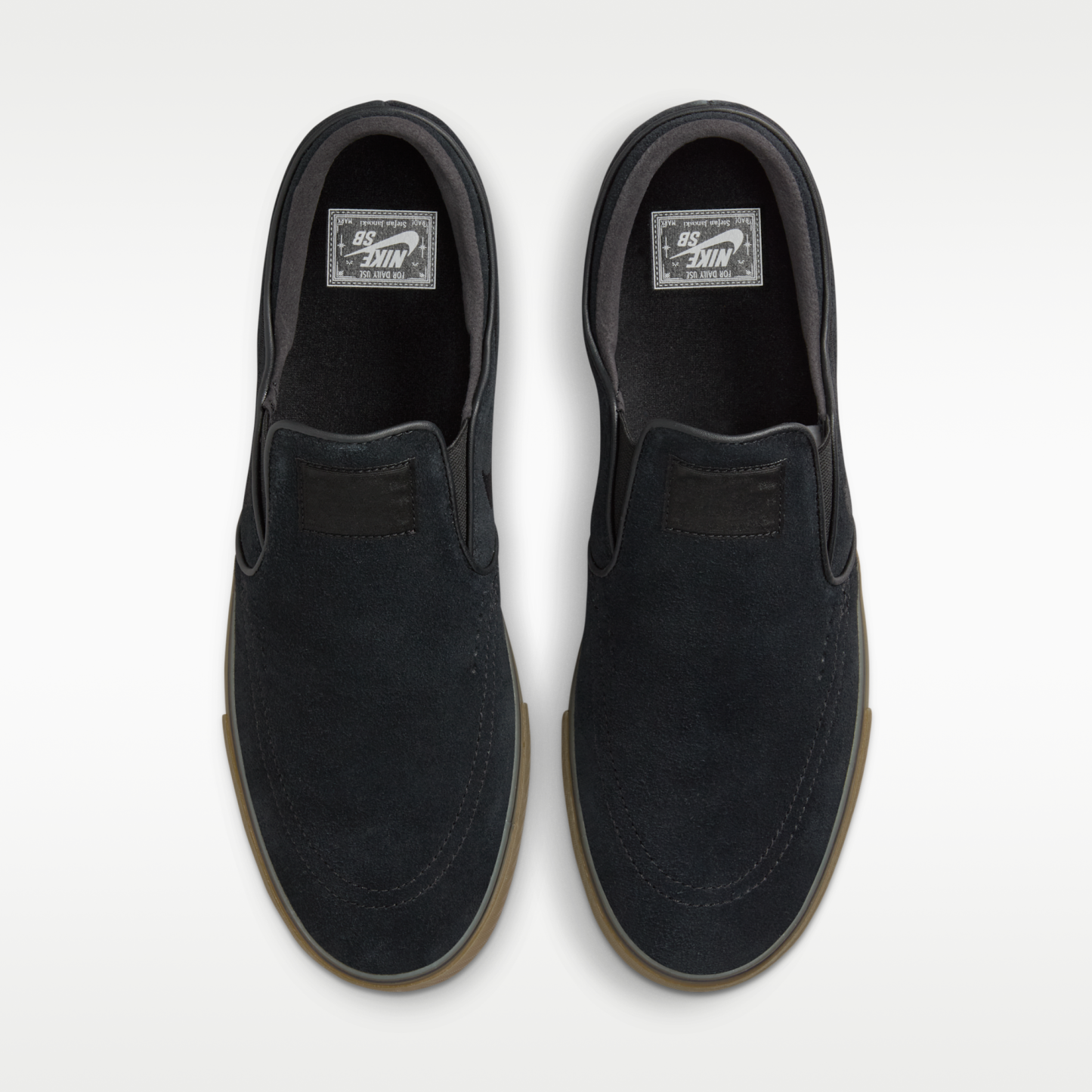 Nike SB Janoski+ Slip - Μαύρο/Μαύρο/Gum Light Brown/Μαύρο - 4