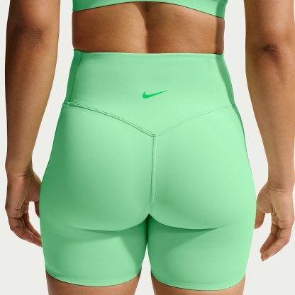 Nike Universa - Nike Universa Bike Shorts mit hohem Bund und ohne Frontnaht (Damen, ca. 12,5 cm)