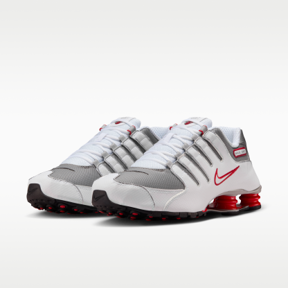 Nike Shox NZ - Λευκό/Sport Red/Cool Grey/Metallic Silver - 5