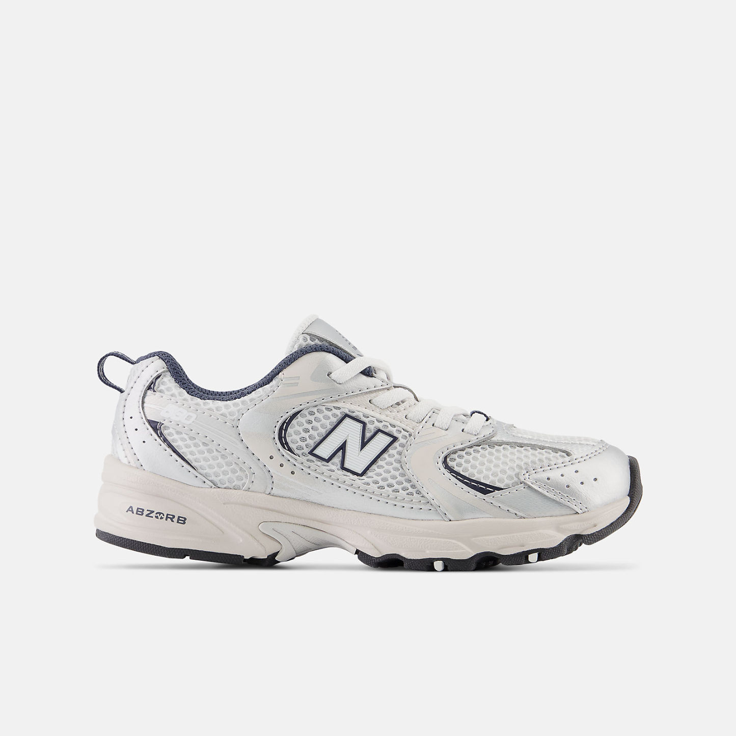New Balance 530 BUNGEE LACE - SUMMER FOG con NIMBUS CLOUD y NB Navy - PZ530KA