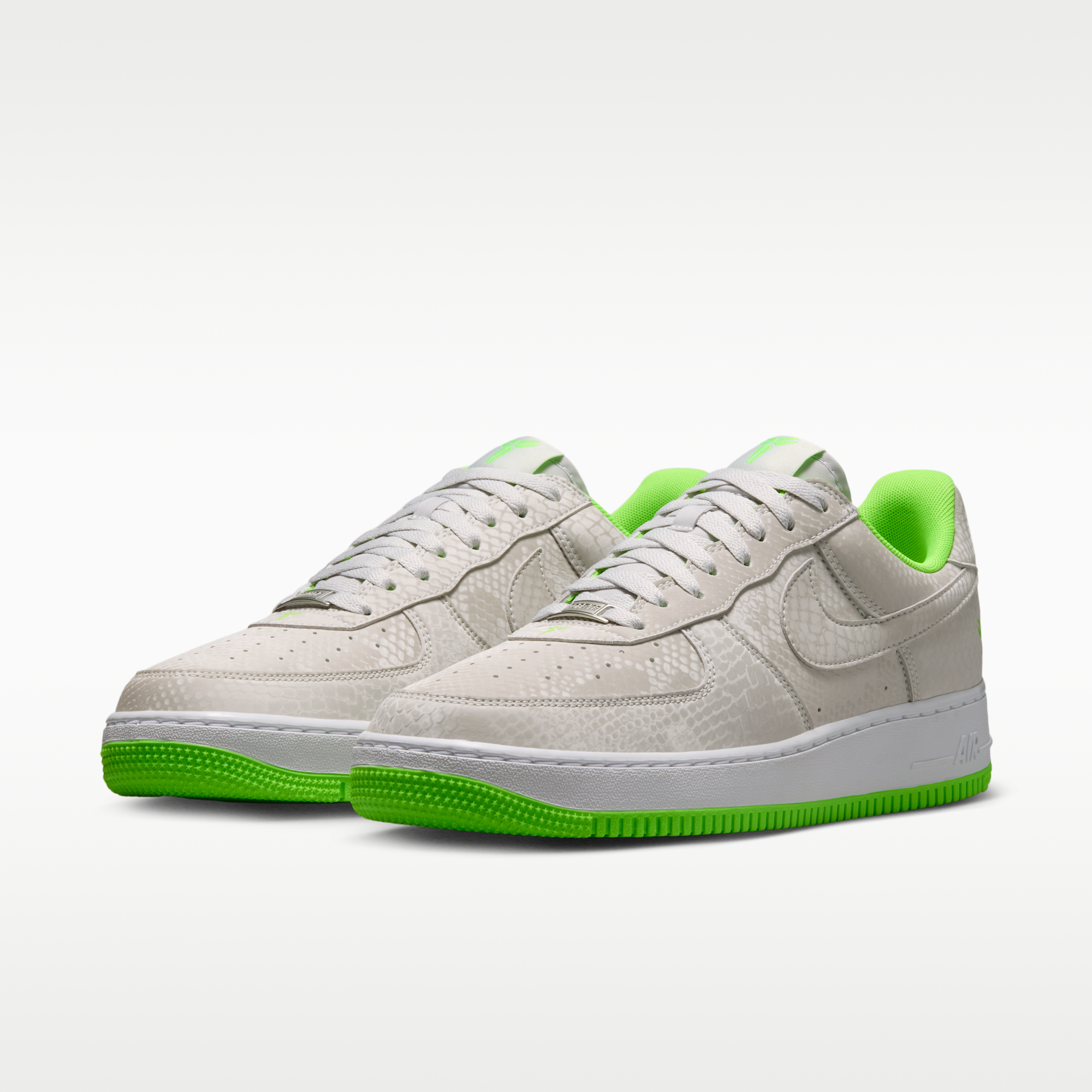 Kobe Air Force 1 Low - Vast Grey/Λευκό/Electric Green - 5