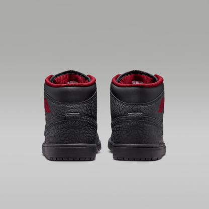 Air Jordan 1 Mid SE - Μαύρο/Μαύρο/Tough Red - 6