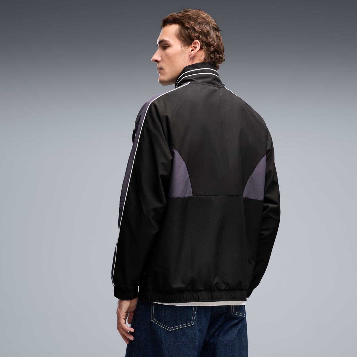 T7 Relaxed Gewebte Trainingsjacke Herren - PUMA Black