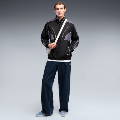 T7 Relaxed Gewebte Trainingsjacke Herren - PUMA Black