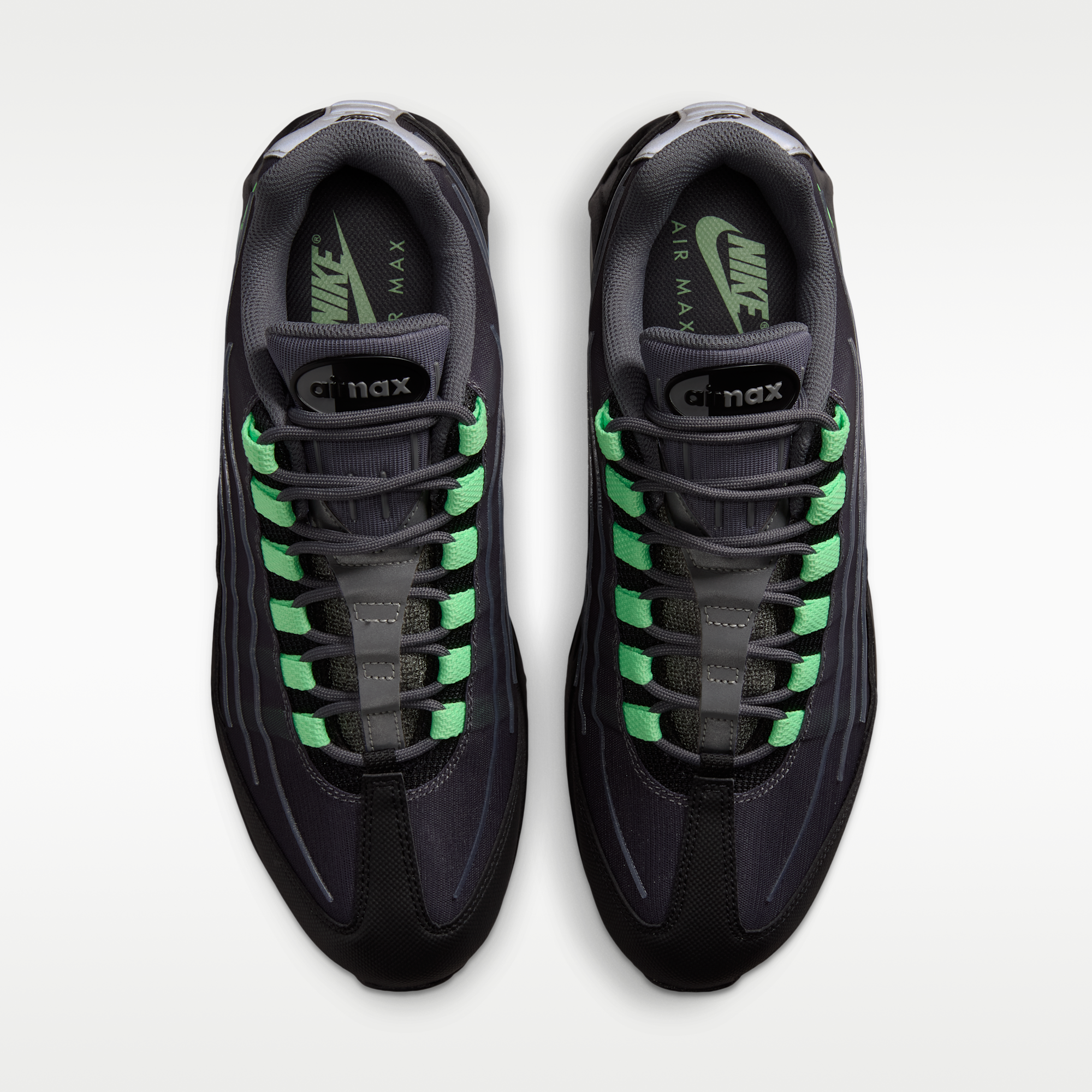 Nike Air Max 95 Big Bubble Tech - Iron Grey/Μαύρο/Metallic Silver/Illusion Green - 4