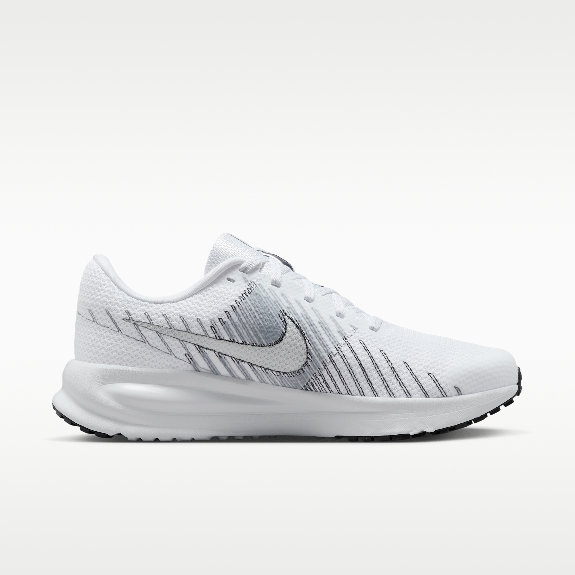 Nike Run Defy - Λευκό/Smoke Grey/Μαύρο - 3