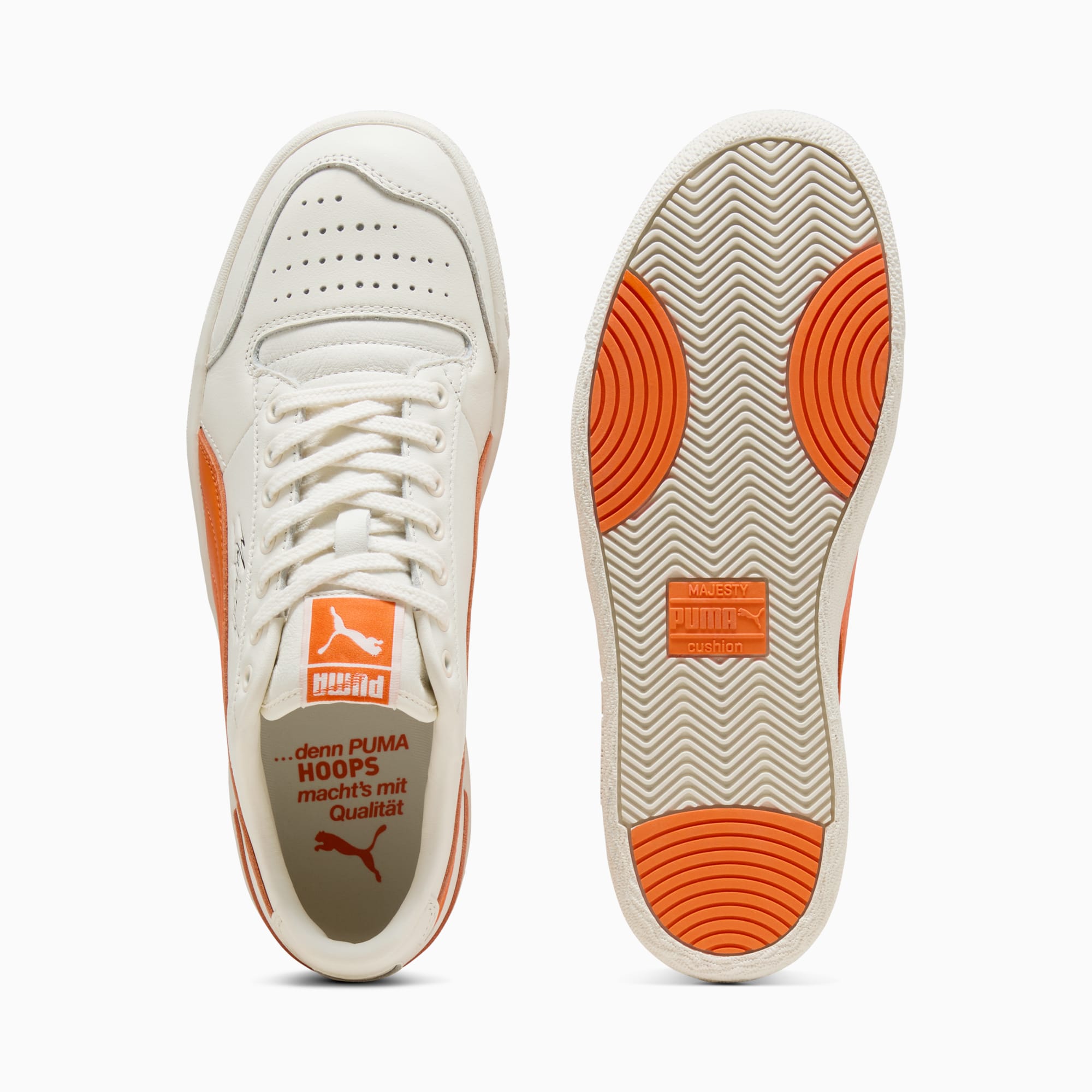 Majesty Sneakers Unisex - Warm White-Orange Poppy