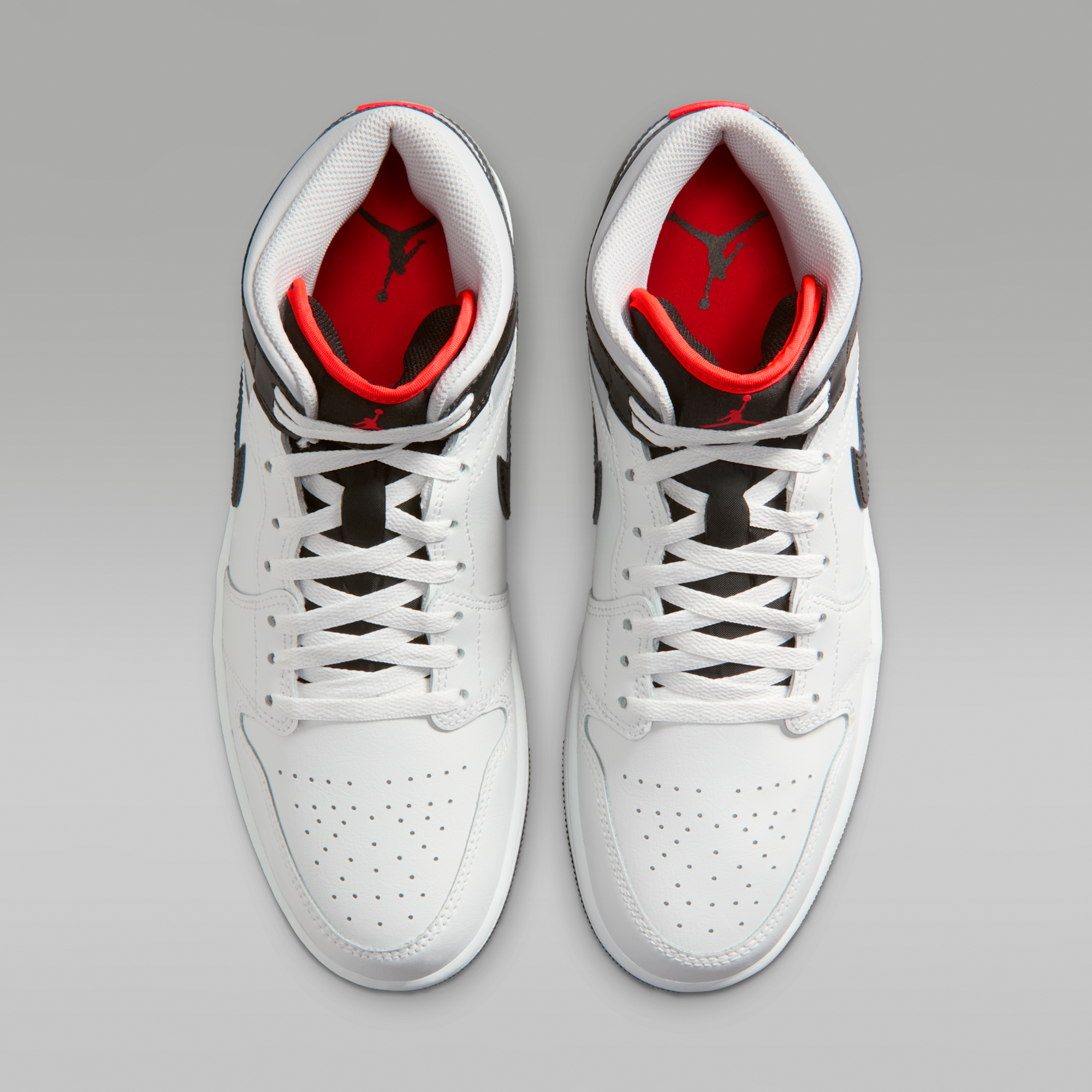 Air Jordan 1 Mid - Summit White/Neutral Grey/Infrared 23/Μαύρο - 4