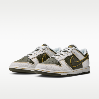 Nike Dunk Low Retro SE Leather/Suede - Summit White/Yellow Ochre/Cargo Khaki - 5