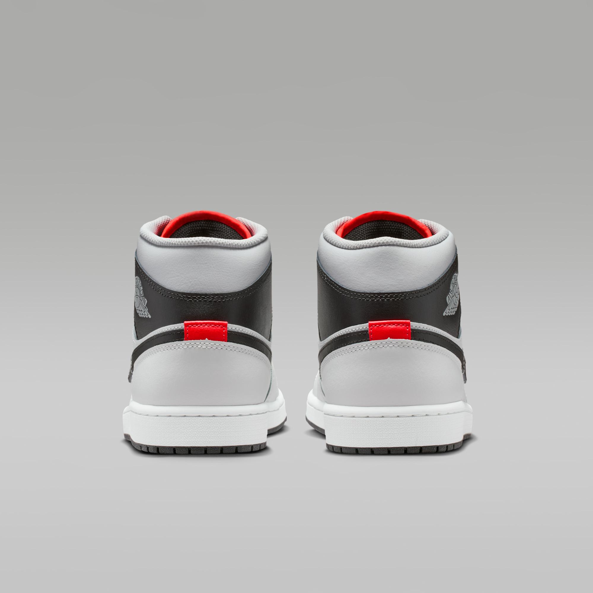 Air Jordan 1 Mid - Summit White/Neutral Grey/Infrared 23/Μαύρο - 6