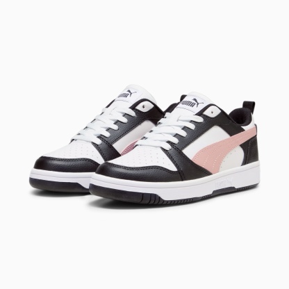 Rebound V6 Low Sneakers - PUMA White-Future Pink-PUMA Black