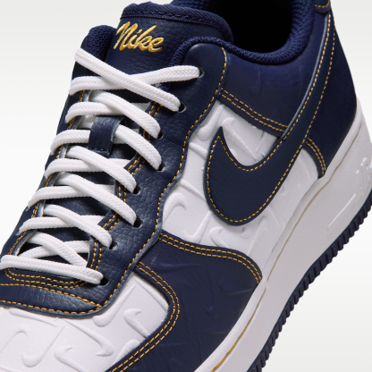 Nike Air Force 1 '07 - Summit White/Yellow Ochre/Midnight Navy - 7
