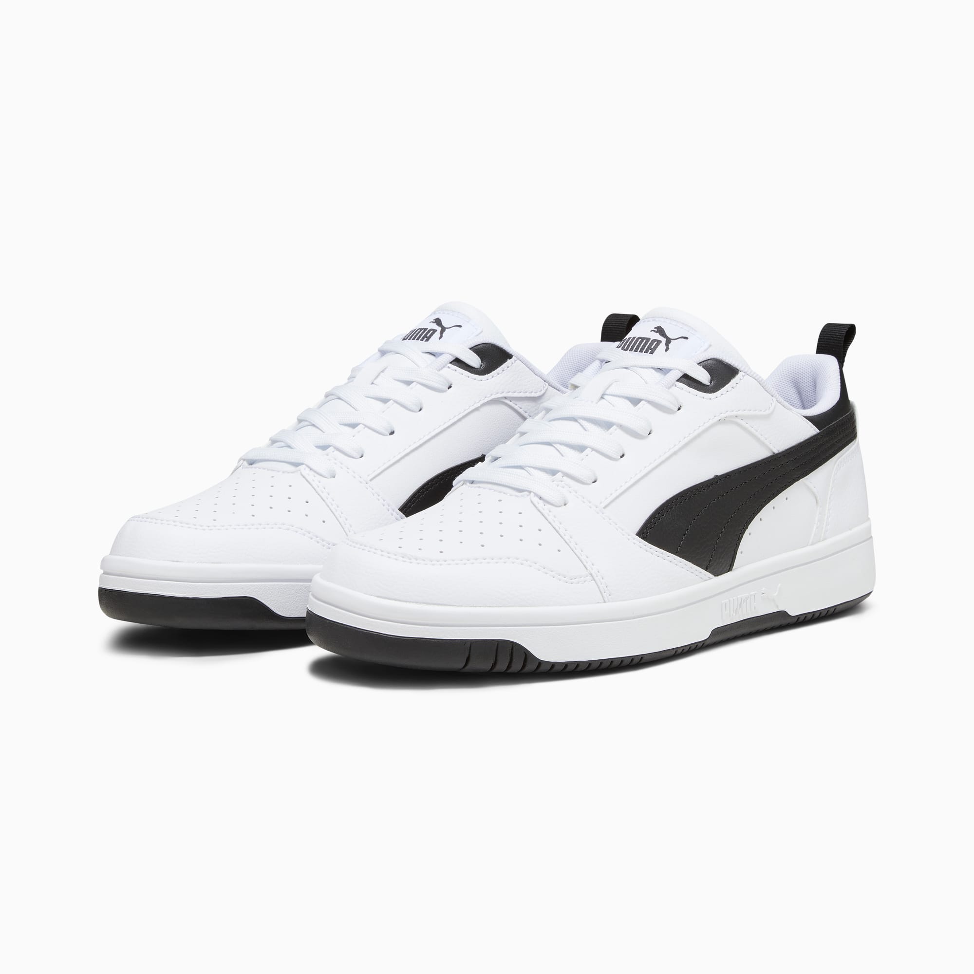 Rebound V6 Low Sneakers - PUMA White-PUMA Black-PUMA Black