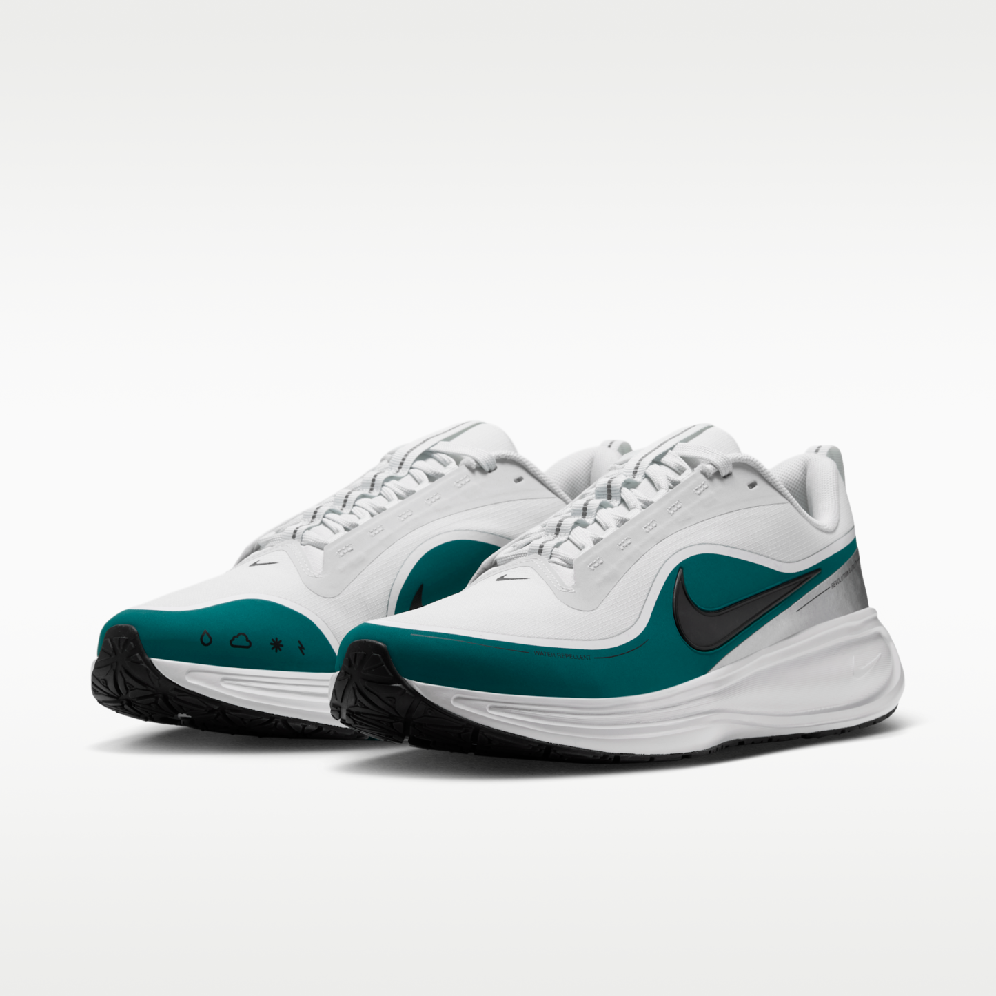 Nike Revolution 8 Utility - Off White/Bright Spruce/Metallic Silver/Μαύρο - 5