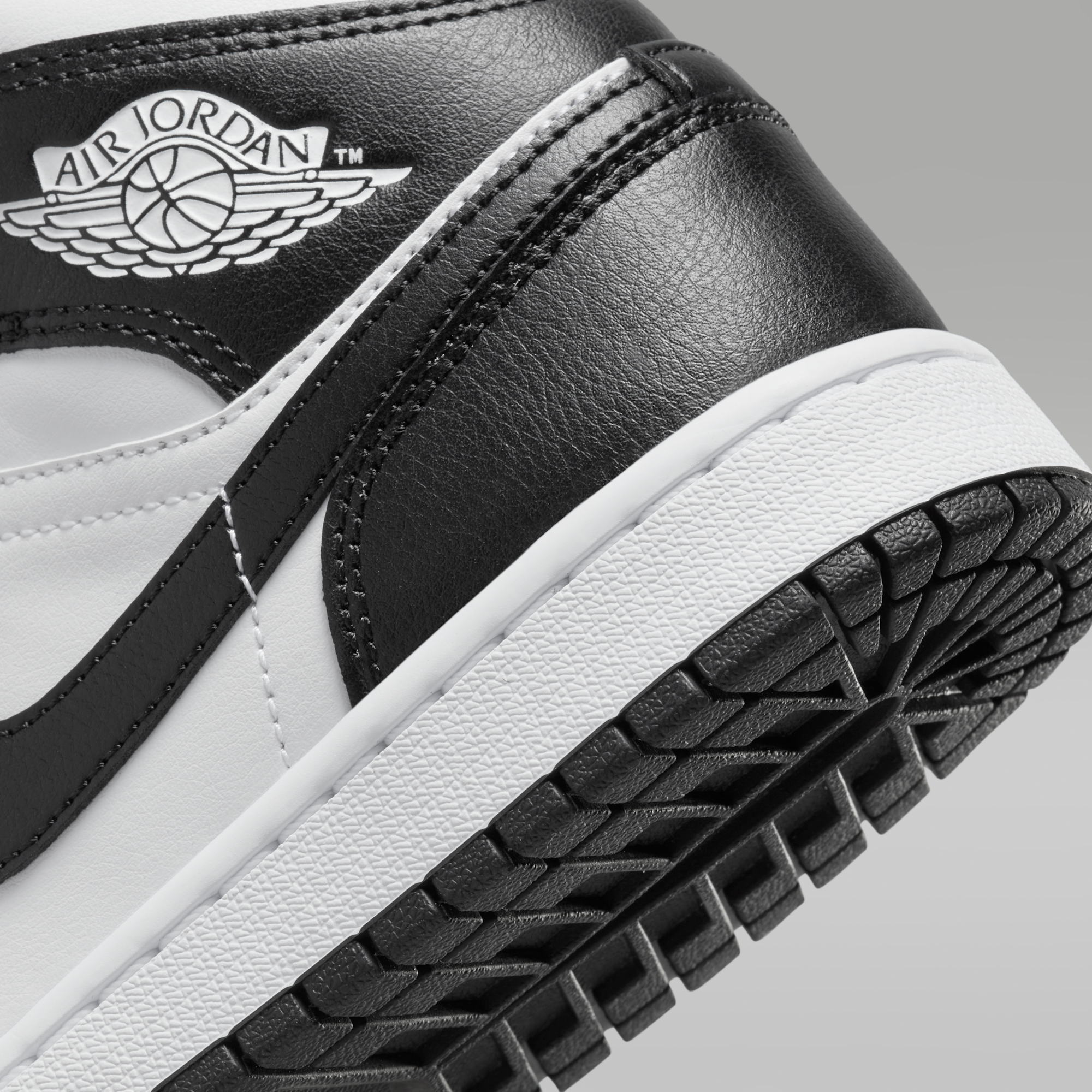 Air Jordan 1 Mid - Λευκό/Λευκό/Μαύρο - 8