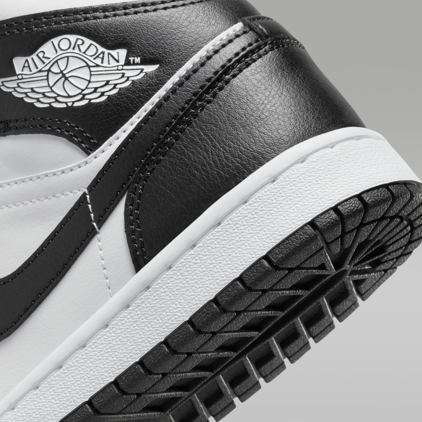 Air Jordan 1 Mid - Λευκό/Λευκό/Μαύρο - 8