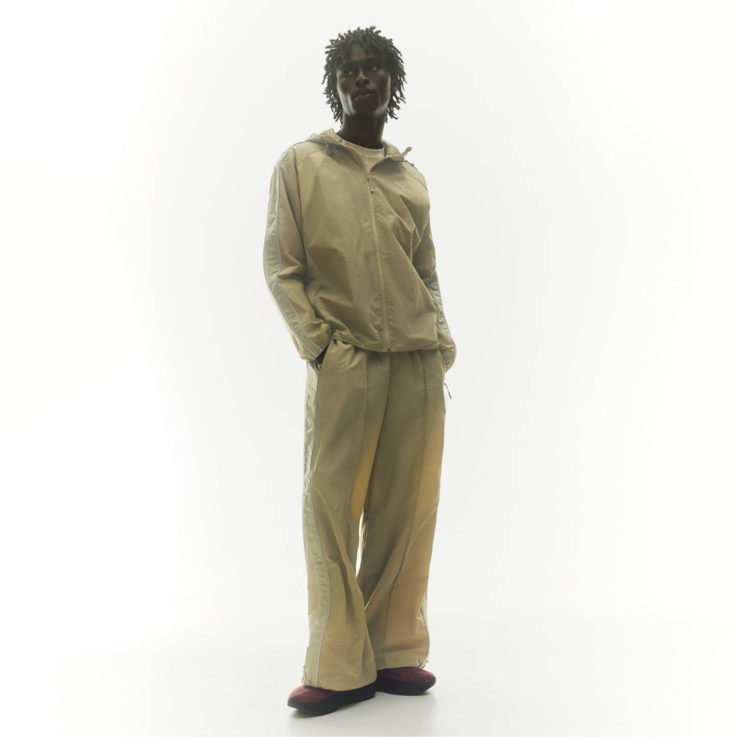 Run Culture Collective T7 Relaxed Trainingsjacke Herren - Chai Latte