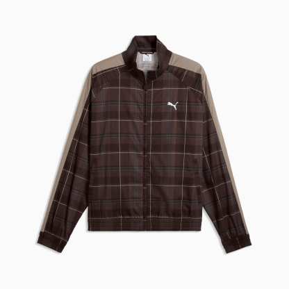 T7 Relaxed Tartan Trainingsjacke Herren - Chocolate Fondue