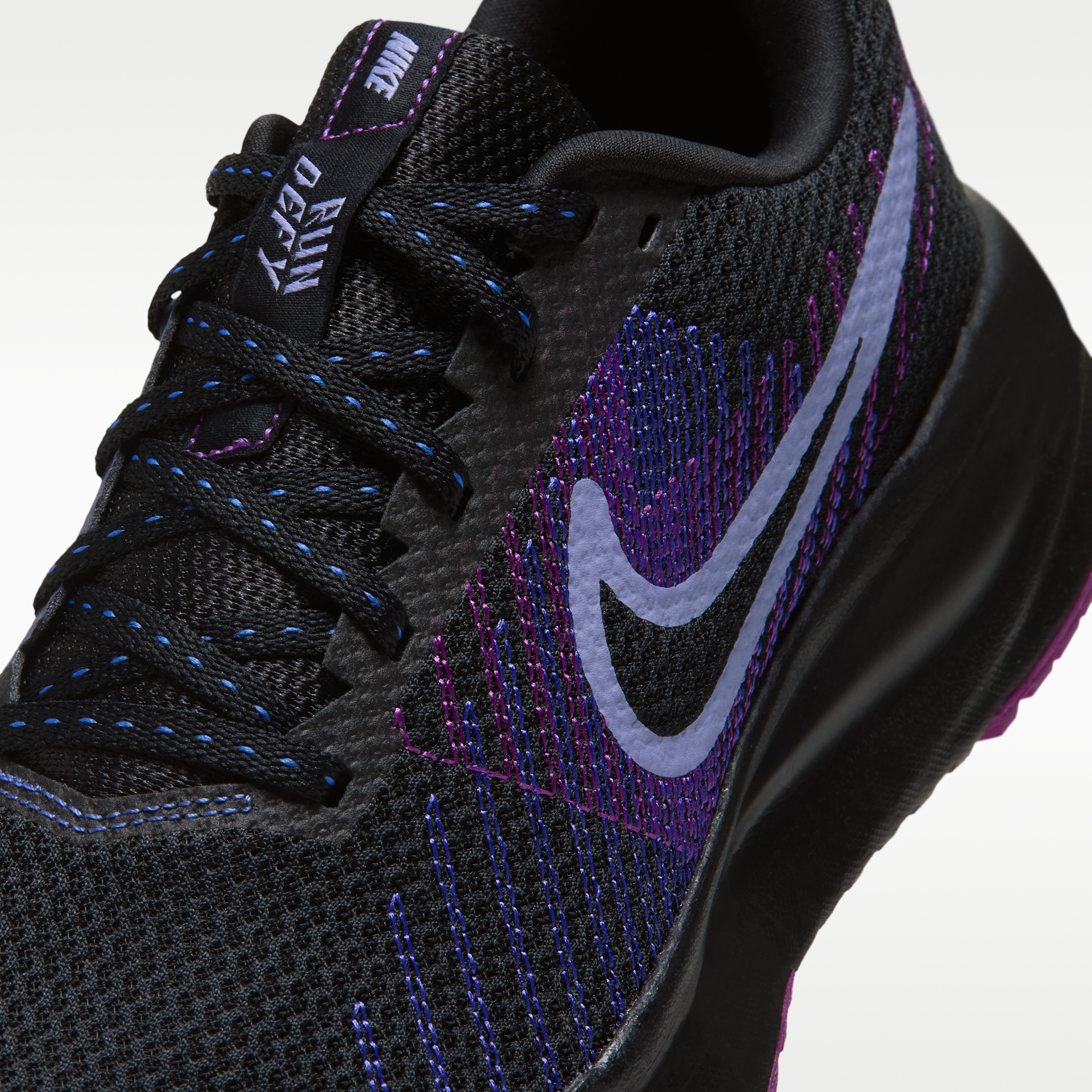 Nike Run Defy - Μαύρο/Persian Violet/Vivid Purple/Purple Pulse - 7