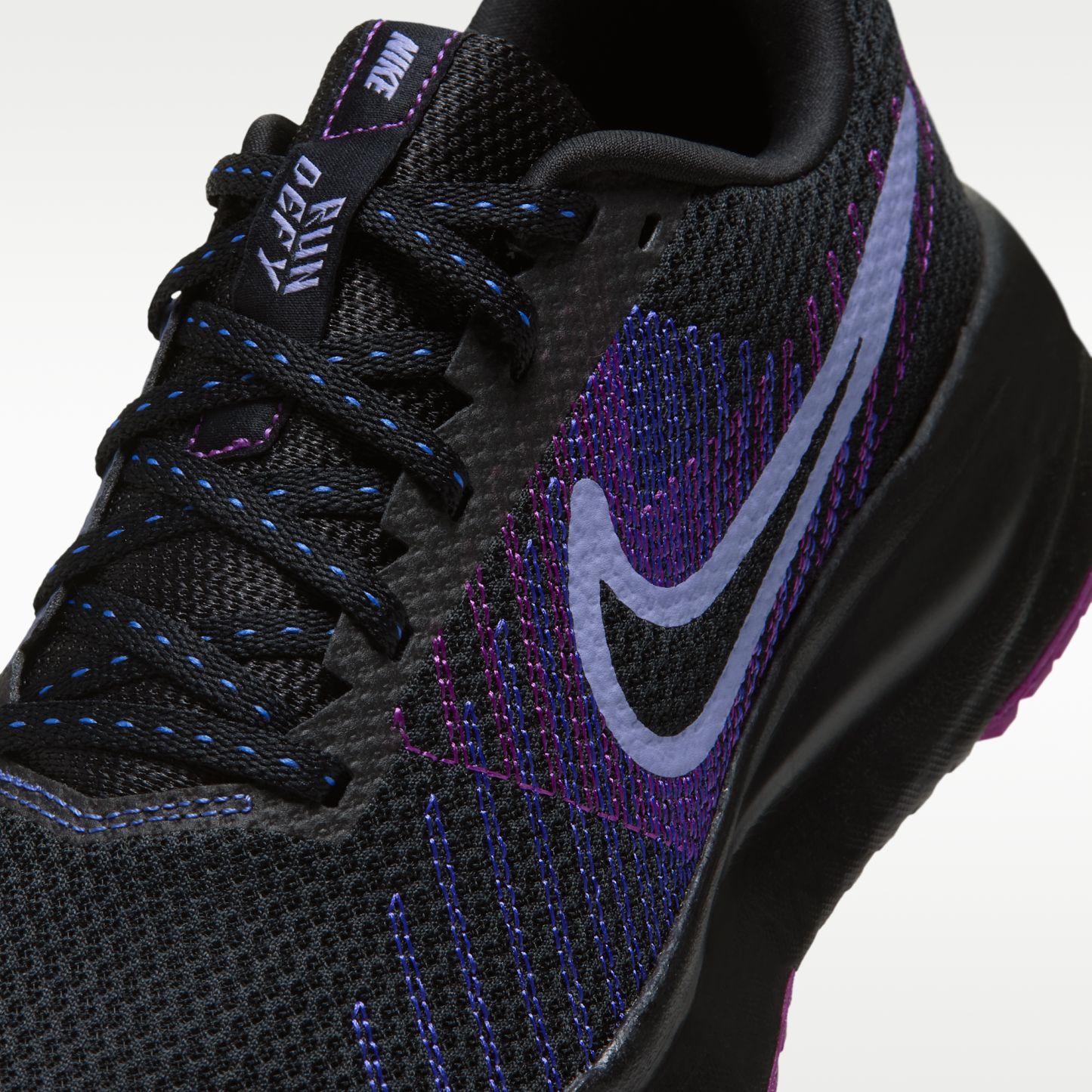 Nike Run Defy - Μαύρο/Persian Violet/Vivid Purple/Purple Pulse - 7