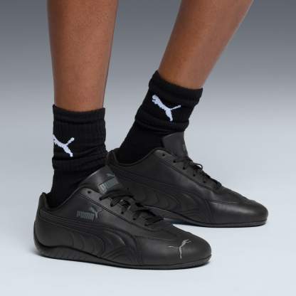 Speedcat Full Leather Sneakers Unisex - PUMA Black-Shadow Gray