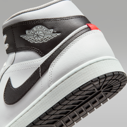 Air Jordan 1 Mid - Summit White/Neutral Grey/Infrared 23/Μαύρο - 8
