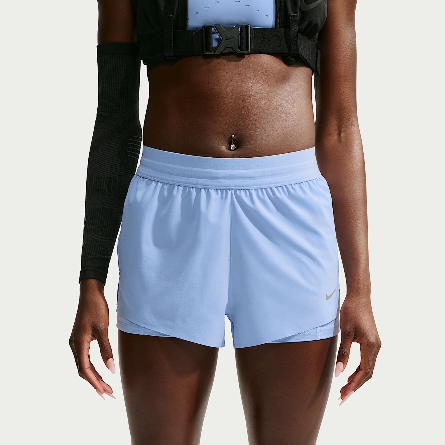 Nike Swift - Nike Swft Dri-FIT 2-in-1-Laufshorts mit mittelhohem Bund (Damen)