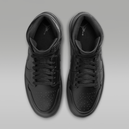 Air Jordan 1 Mid - Μαύρο/Μαύρο/Μαύρο - 4