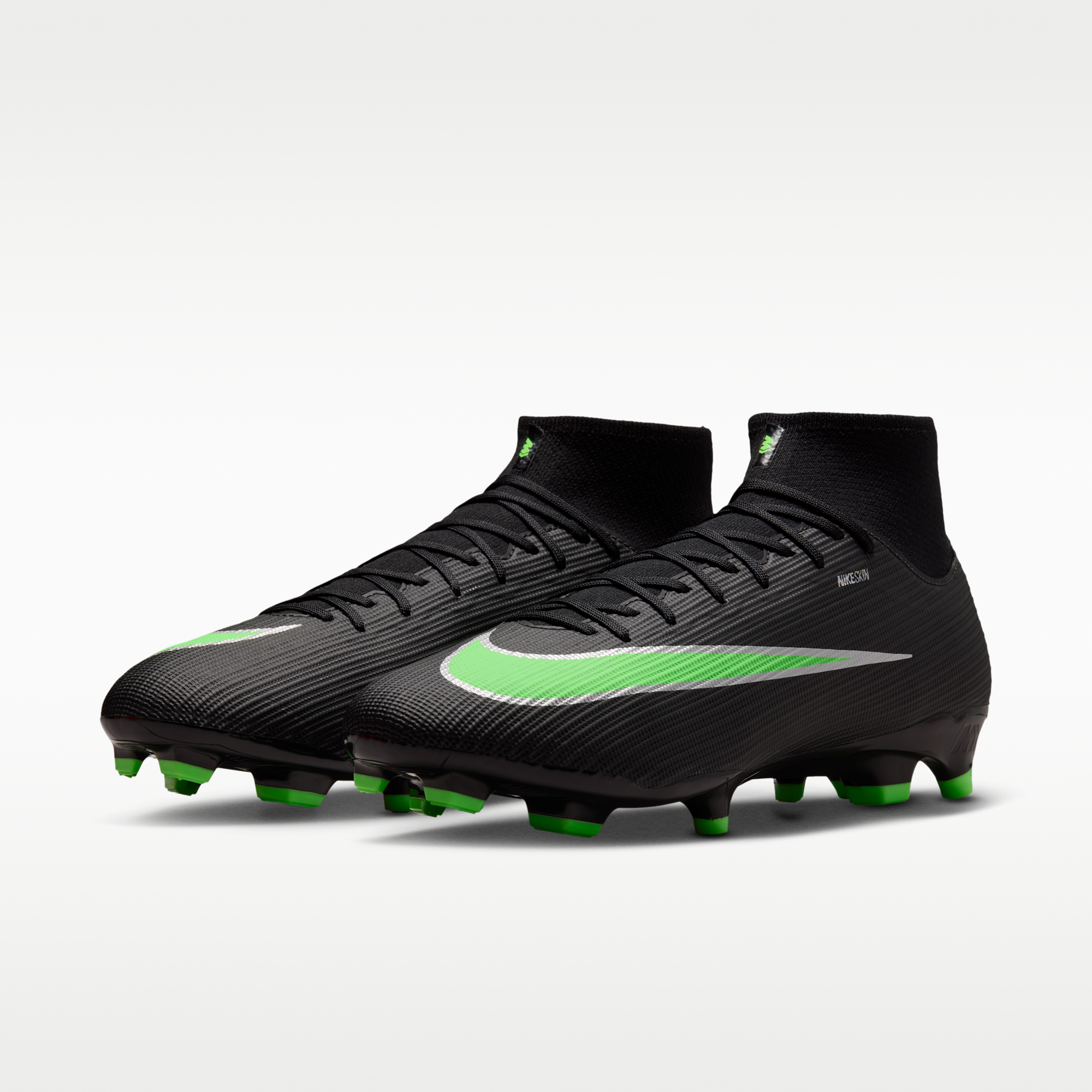 Nike Mercurial Superfly 11 Academy - Μαύρο/Μαύρο/Illusion Green (IO1485-001) - 5
