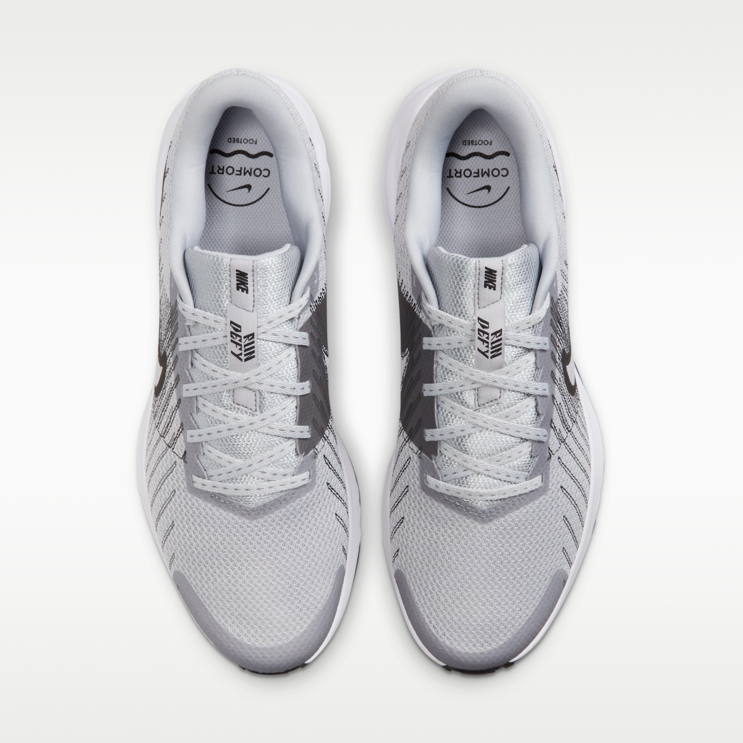 Nike Run Defy - Wolf Grey/Λευκό/Iron Grey/Μαύρο - 4