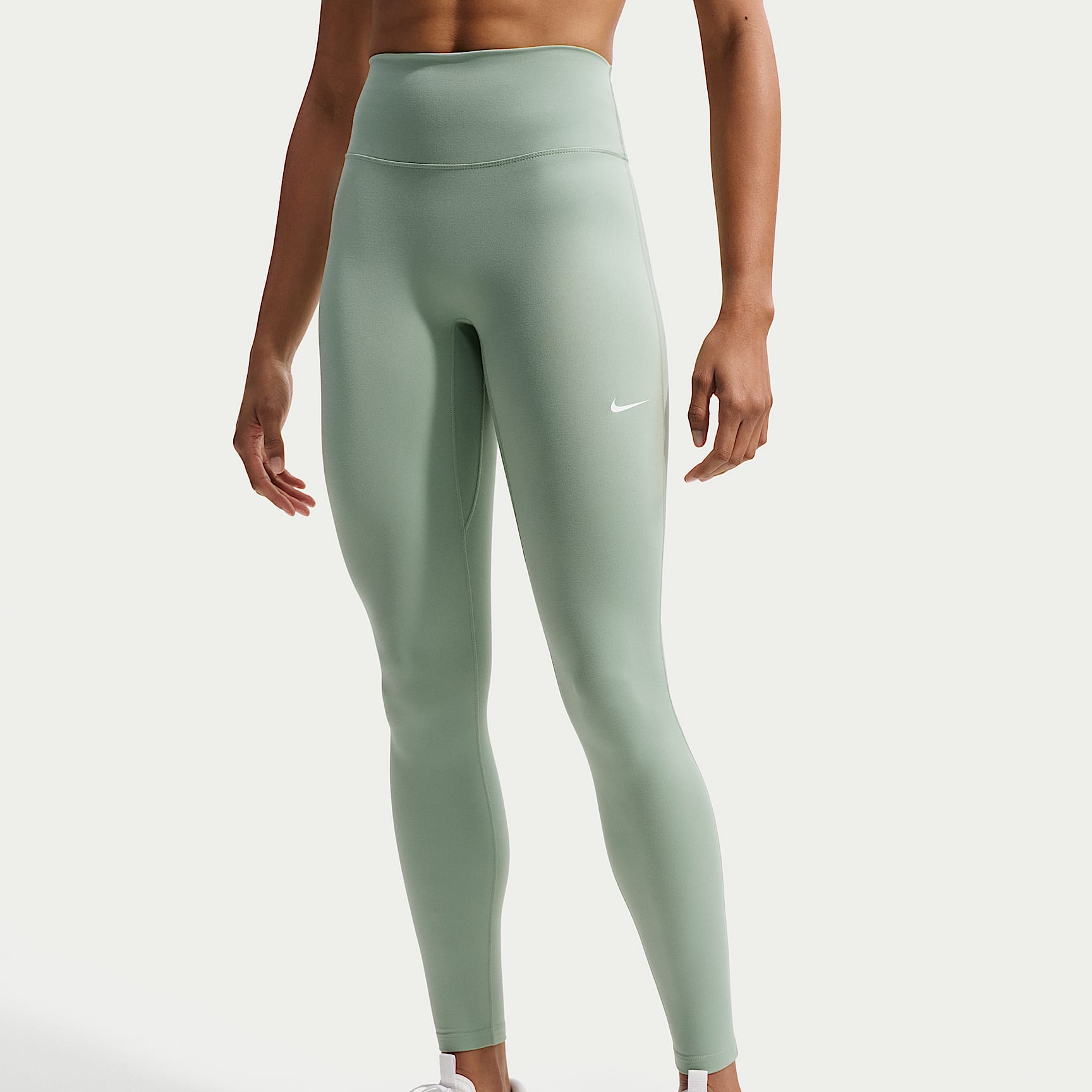 Nike One mit nahtloser Vorderseite - Nike One Leggings in voller Länge mit nahtloser Vorderseite und hohem Bund (Damen)