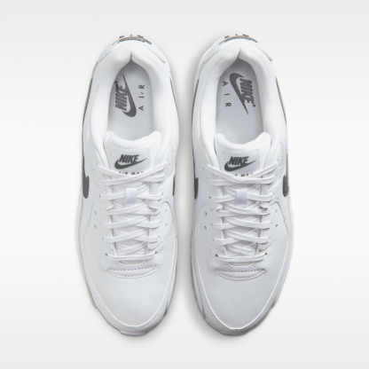 Nike Air Max 90 - Λευκό/Λευκό/Smoke Grey - 4