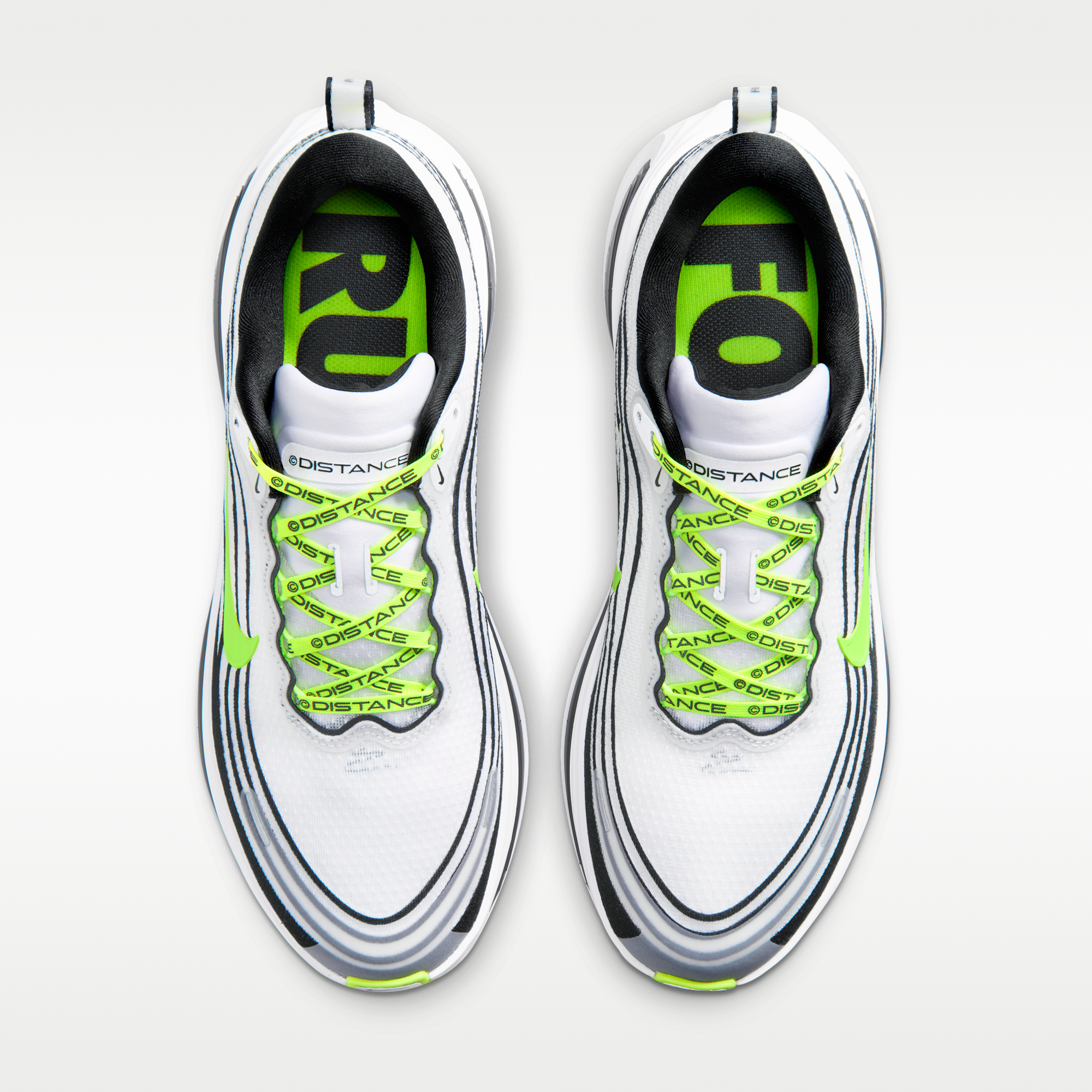 Nike Vomero Plus x DISTANCE - Λευκό/Μαύρο/Volt/Metallic Silver - 4
