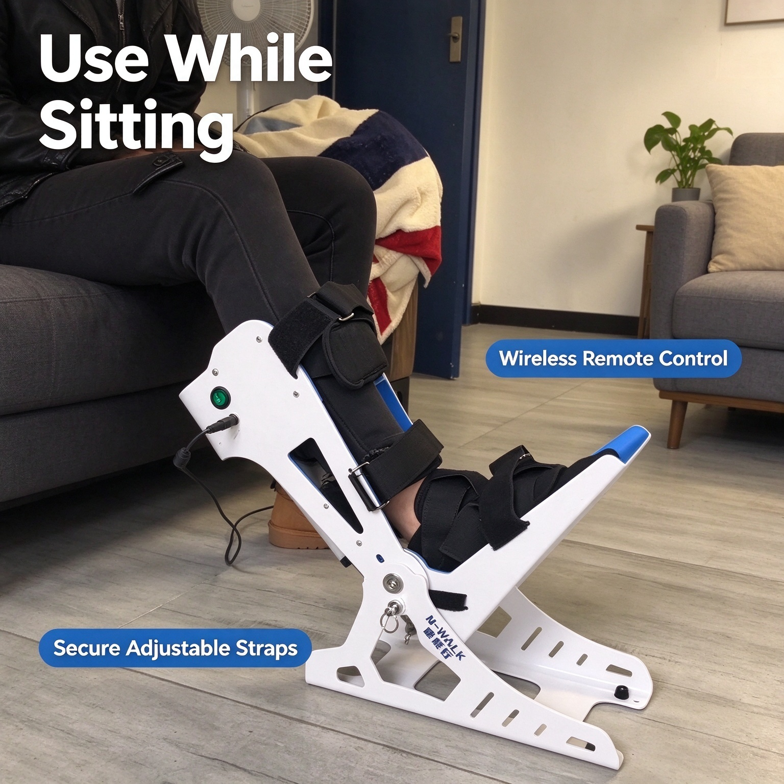 Electric Ankle Rehabilitation Trainer| Foot Drop Stroke Hemiplegia Home Ankle Mobility Recovery Device