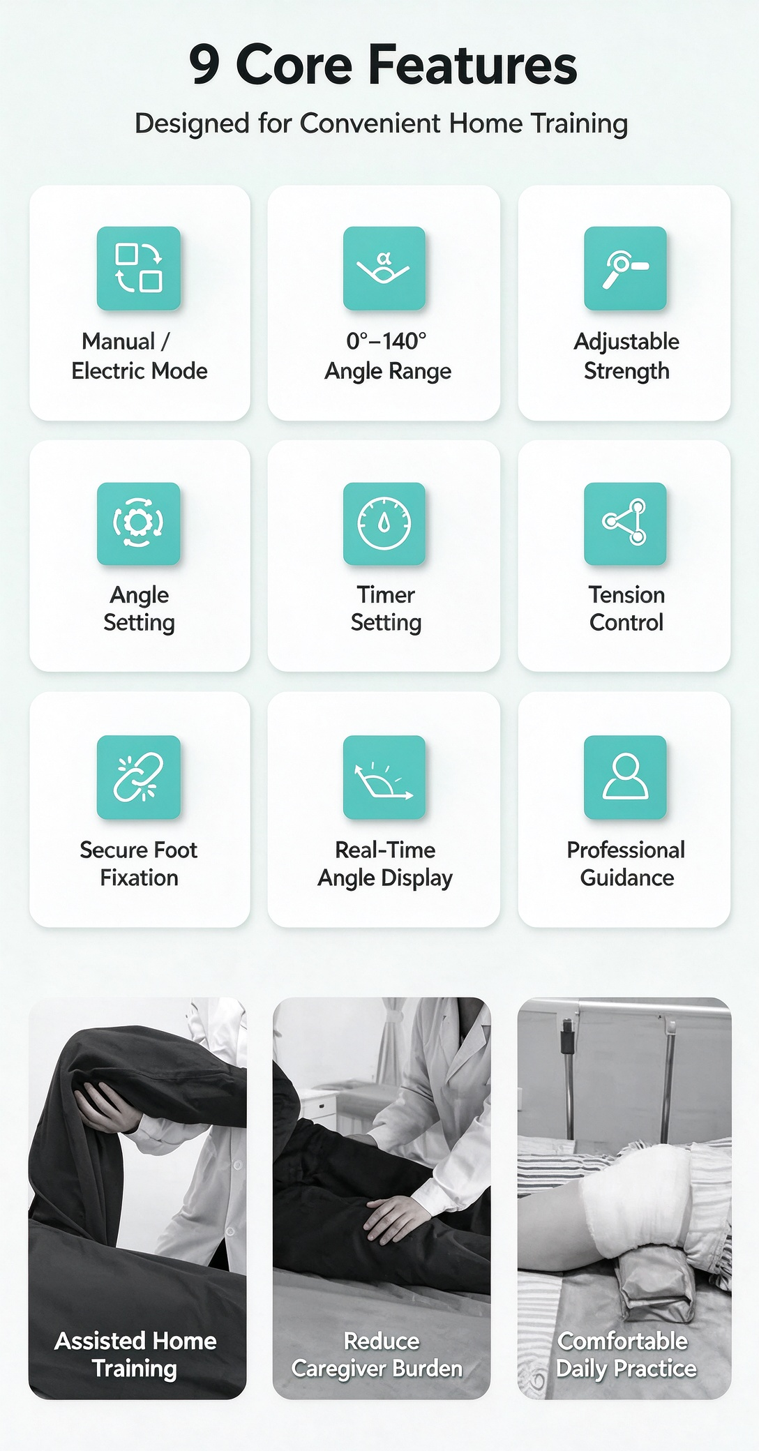 Electric Leg Joint Trainer for Home Rehabilitation