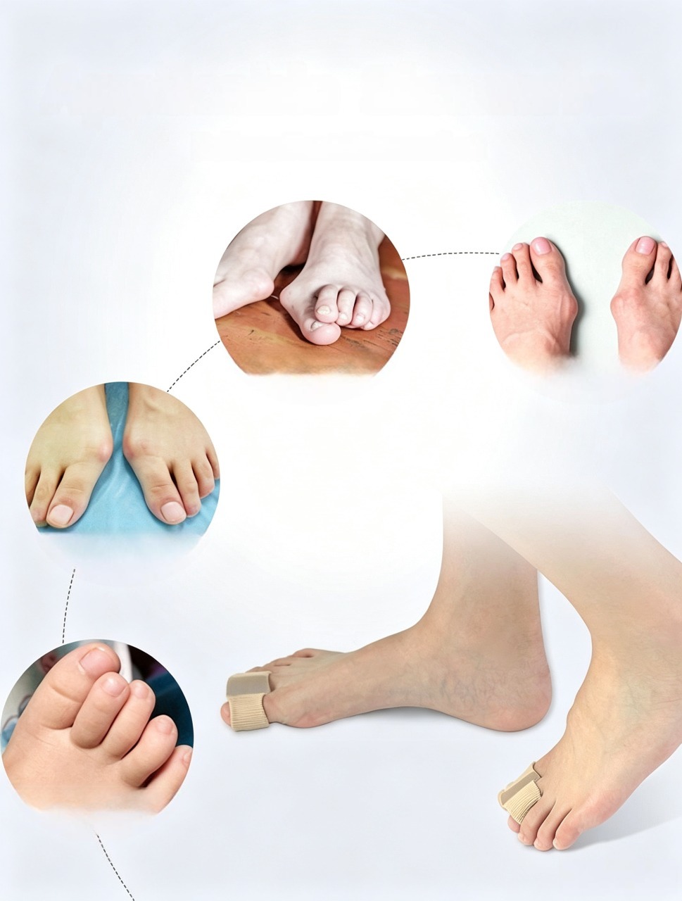 Big Toe Cushion Separator, Fibrous Toe Spacers for Men & Women Foot Care