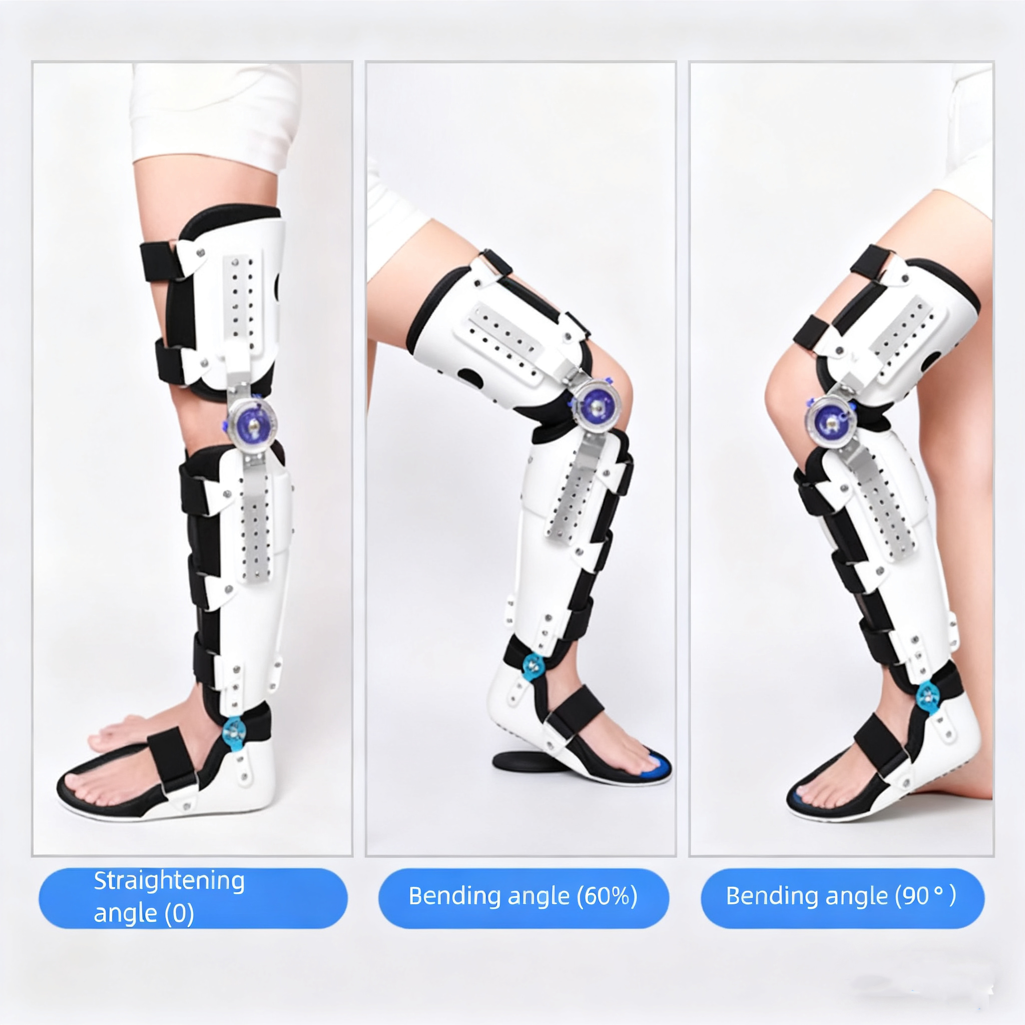 Lower limb knee joint fixation brace