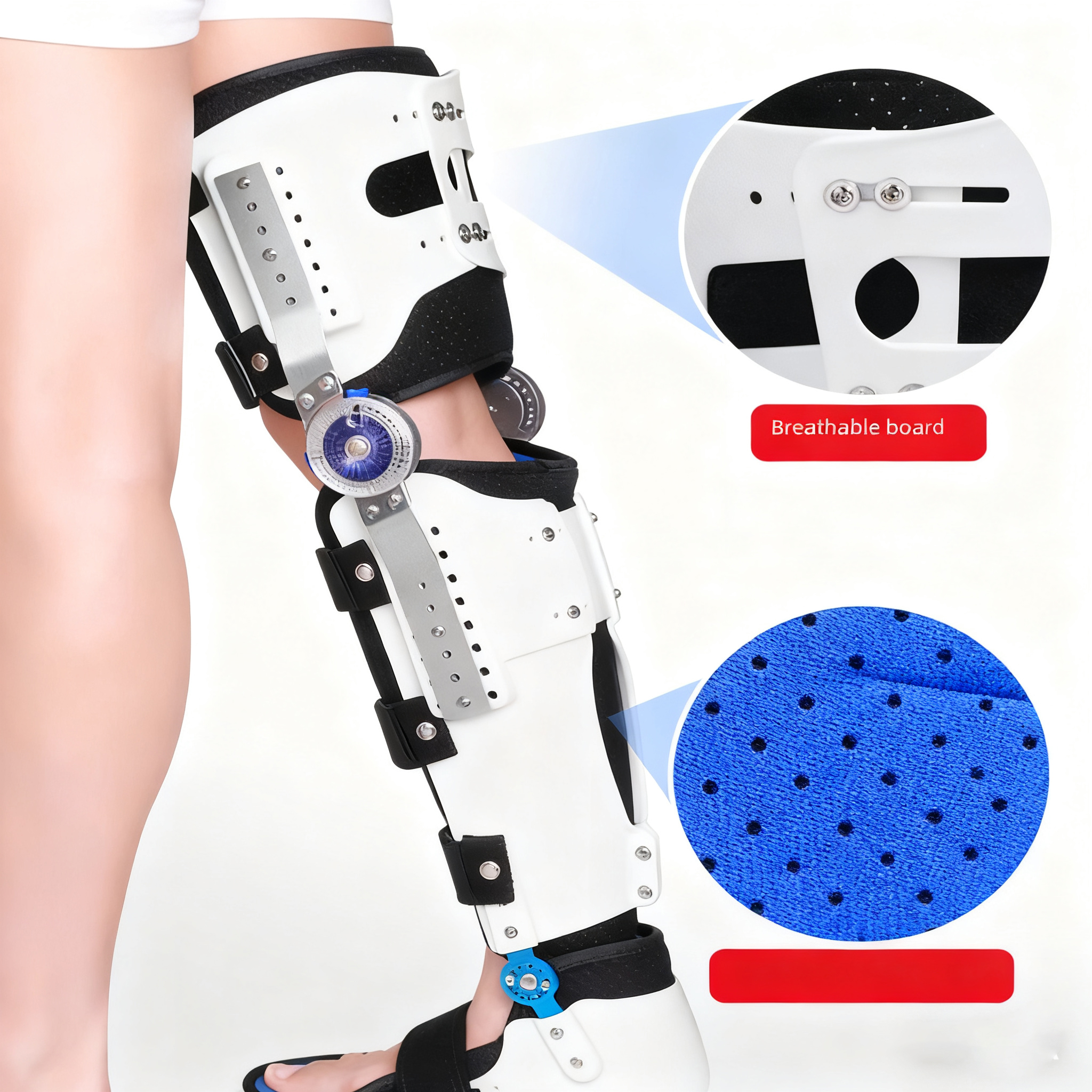 Lower limb knee joint fixation brace