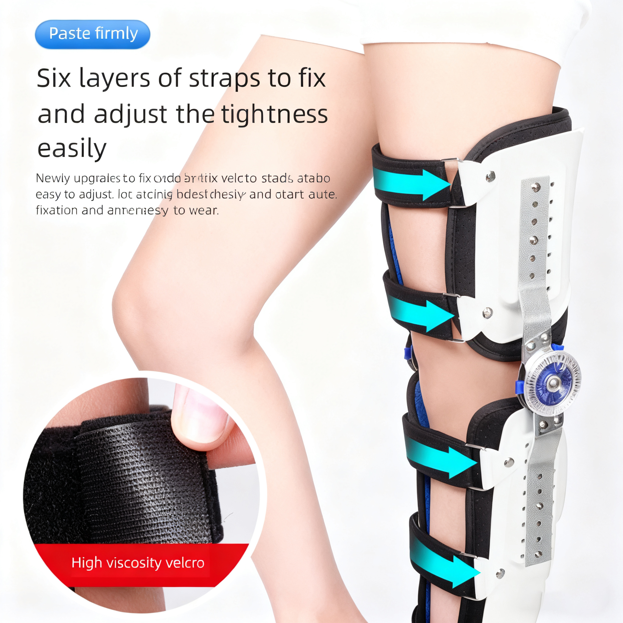 Lower limb knee joint fixation brace